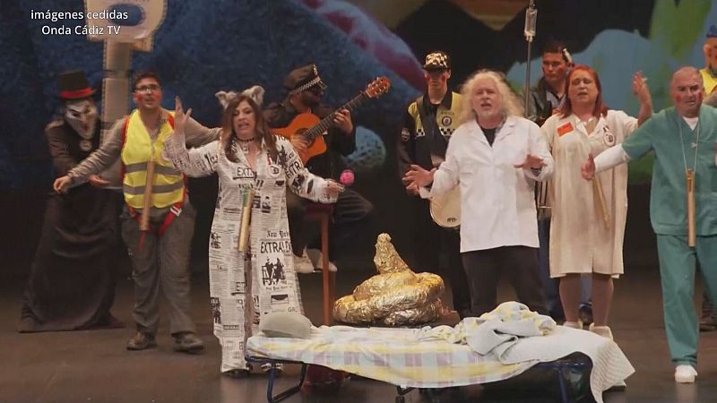 El pblico silencia con coplas y abucheos a la chirigota 'negacionista' del carnaval de Cdiz